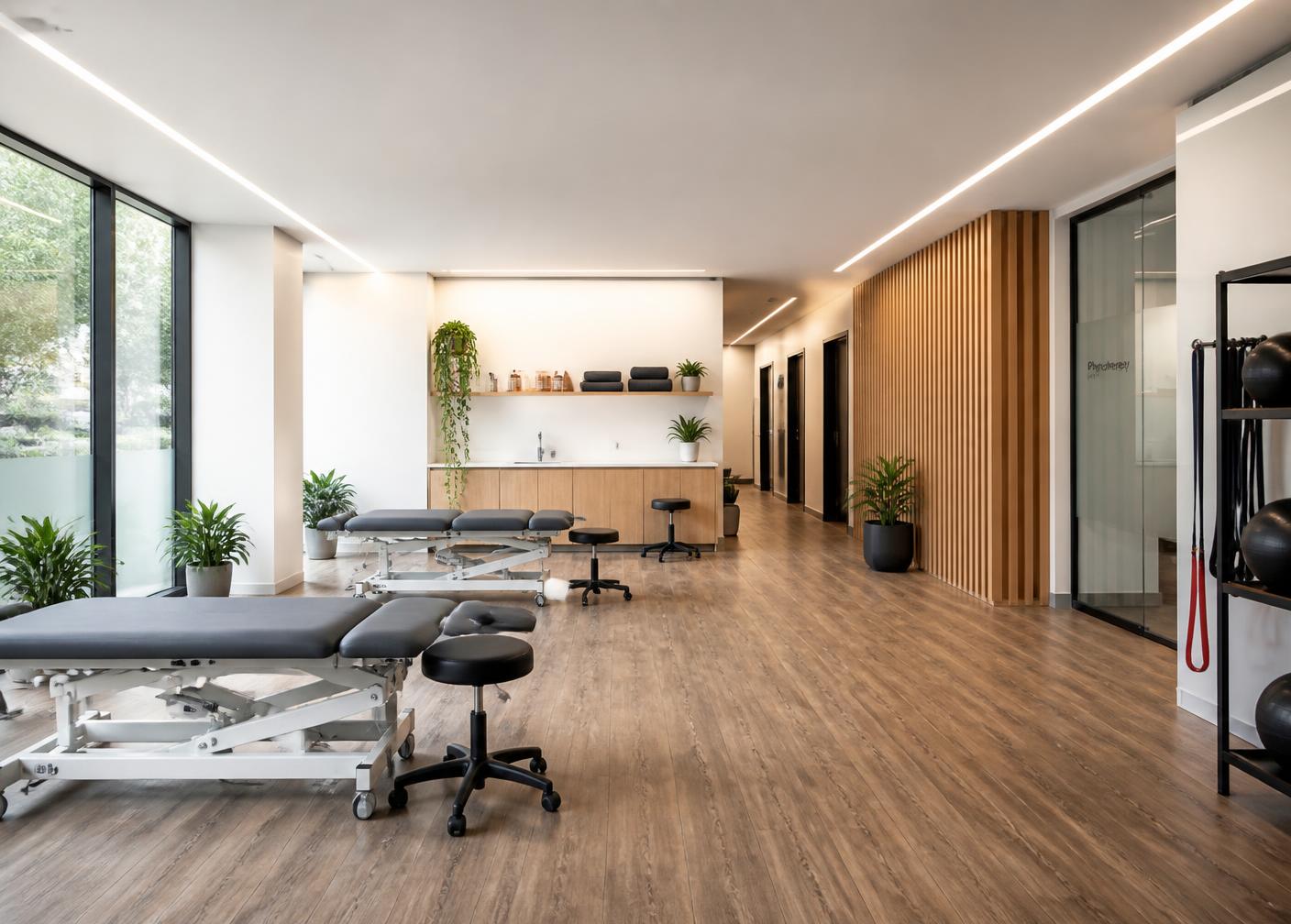 Interior of the physiotherapy clinic