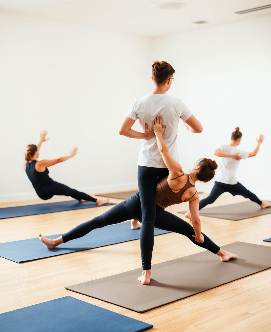 Guided exercise therapy session